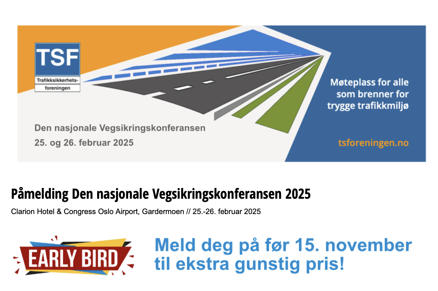 early bird vegsikringskonferansen 2025